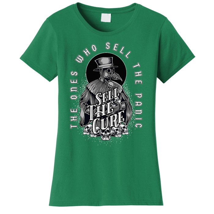 Plague Doctor Sell The Panic Sell The Cure Women's T-Shirt