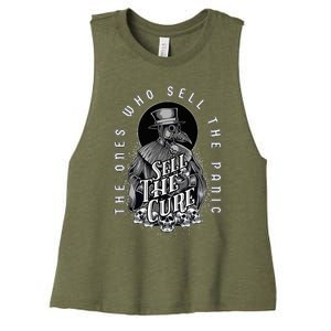 Plague Doctor Sell The Panic Sell The Cure Women's Racerback Cropped Tank