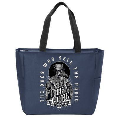 Plague Doctor Sell The Panic Sell The Cure Zip Tote Bag