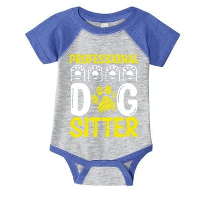 Professional Dog Sitter Dog Walker Funny Pet Sitter Meaningful Gift Infant Baby Jersey Bodysuit