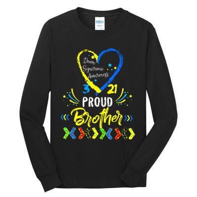 Proud Down Syndrome Brother Awareness Tall Long Sleeve T-Shirt