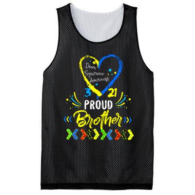 Proud Down Syndrome Brother Awareness Mesh Reversible Basketball Jersey Tank