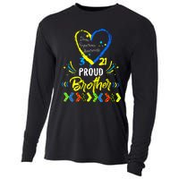 Proud Down Syndrome Brother Awareness Cooling Performance Long Sleeve Crew