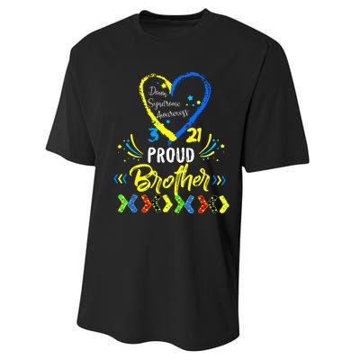 Proud Down Syndrome Brother Awareness Performance Sprint T-Shirt