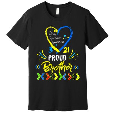 Proud Down Syndrome Brother Awareness Premium T-Shirt