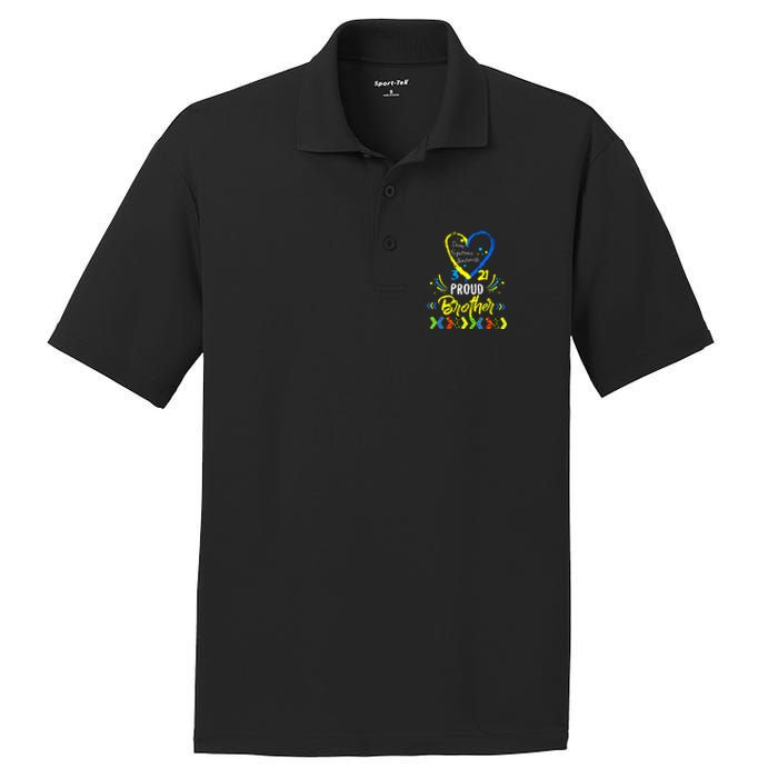 Proud Down Syndrome Brother Awareness PosiCharge RacerMesh Polo