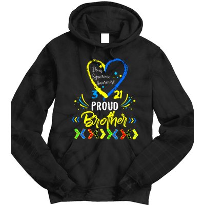 Proud Down Syndrome Brother Awareness Tie Dye Hoodie