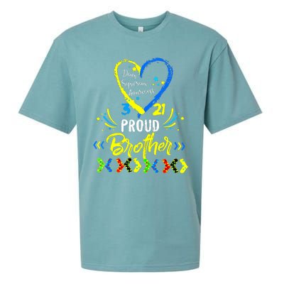 Proud Down Syndrome Brother Awareness Sueded Cloud Jersey T-Shirt