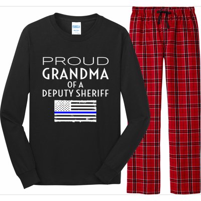 Proud Deputy Sheriff Grandma Grandmother Grandmom Granny Gift Long Sleeve Pajama Set