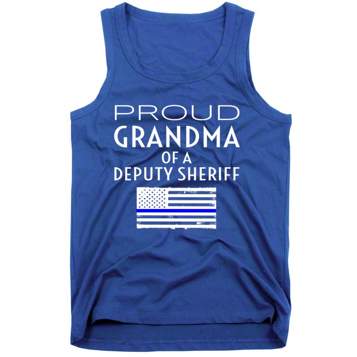 Proud Deputy Sheriff Grandma Grandmother Grandmom Granny Gift Tank Top