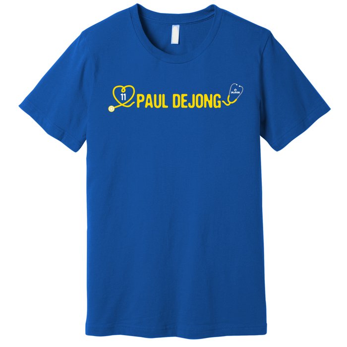 Paul Dejong St Louis Baseball Player Medical Student Doctor Gift Premium T-Shirt