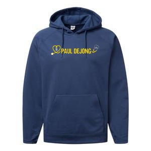 Paul Dejong St Louis Baseball Player Medical Student Doctor Gift Performance Fleece Hoodie