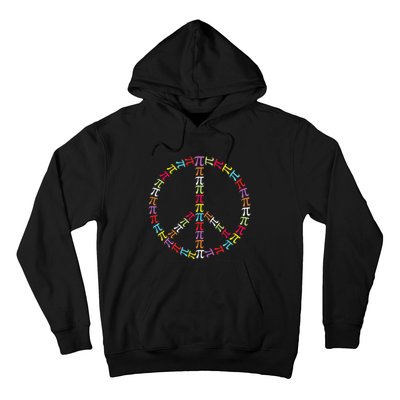 Pi Day Symbol Peace Sign funny Math Teacher Hoodie