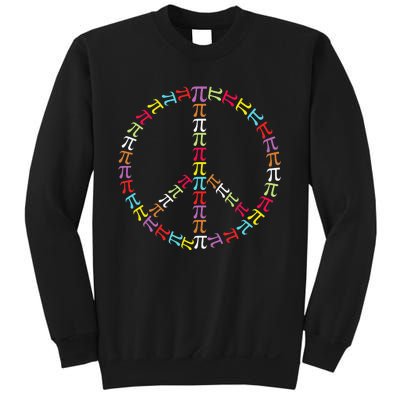 Pi Day Symbol Peace Sign funny Math Teacher Sweatshirt