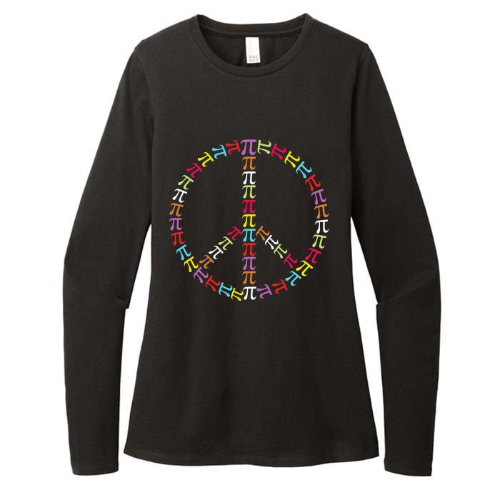 Pi Day Symbol Peace Sign funny Math Teacher Womens CVC Long Sleeve Shirt