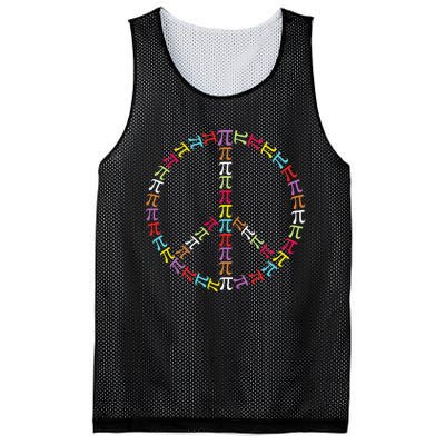 Pi Day Symbol Peace Sign funny Math Teacher Mesh Reversible Basketball Jersey Tank