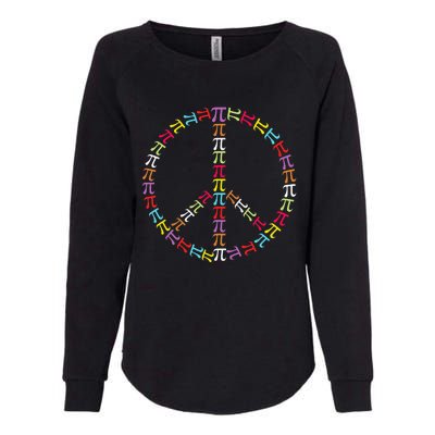 Pi Day Symbol Peace Sign funny Math Teacher Womens California Wash Sweatshirt