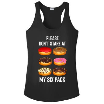 Please Dont Stare At My Six Pack Donuts Abs Six Pack Workout Ladies PosiCharge Competitor Racerback Tank