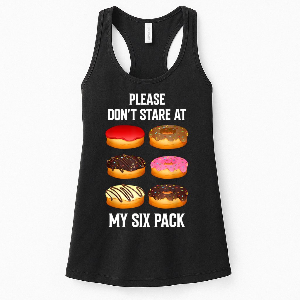 Please Dont Stare At My Six Pack Donuts Abs Six Pack Workout Womens Tank Top