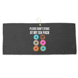 Please Dont Stare Donuts Abs Six Pack Workout Large Microfiber Waffle Golf Towel