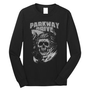 Parkway Drive Surfer Skull Black Long Sleeve Shirt