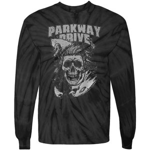 Parkway Drive Surfer Skull Black Tie-Dye Long Sleeve Shirt