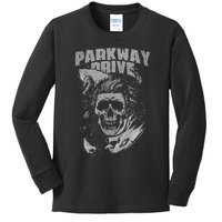 Parkway Drive Surfer Skull Black Kids Long Sleeve Shirt