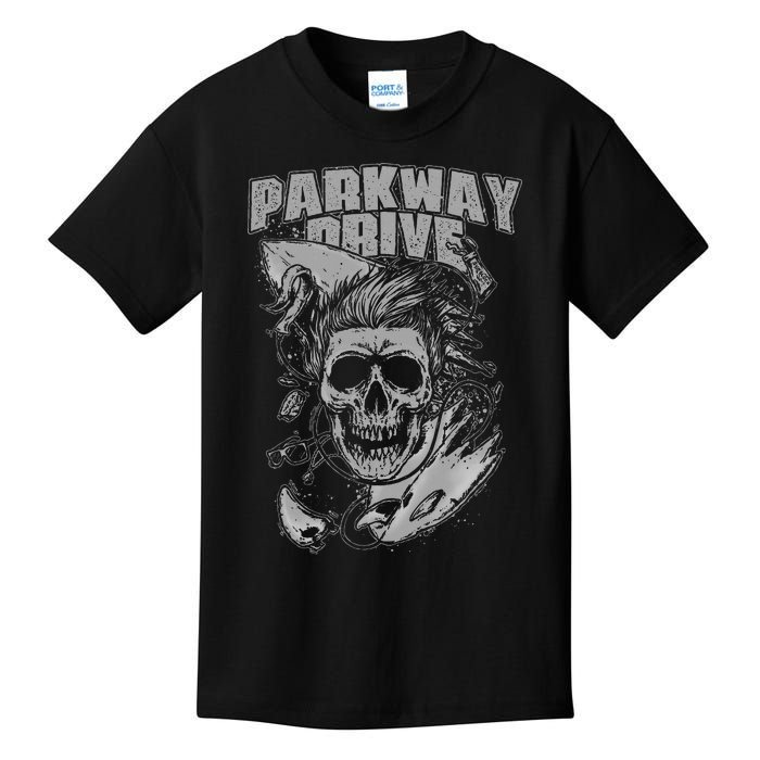 Parkway Drive Surfer Skull Black Kids T-Shirt