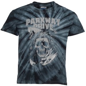 Parkway Drive Surfer Skull Black Kids Tie-Dye T-Shirt