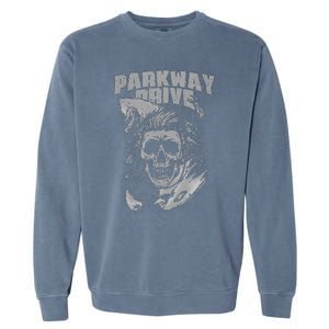 Parkway Drive Surfer Skull Black Garment-Dyed Sweatshirt