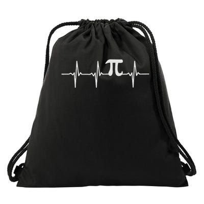 Pi Day Symbol Heartbea Math Nursing Student Drawstring Bag