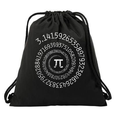 Pi Day Spiral Pi Math Drawstring Bag