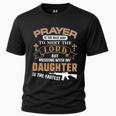 Proud Daddy Saying If You Mess With My Daughter Funny Dad Meaningful Gift Performance Shirt