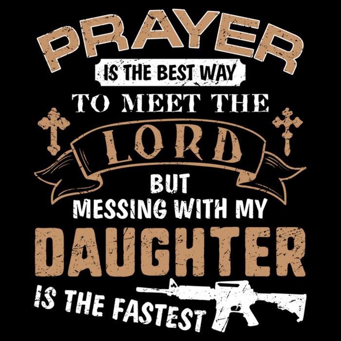 Proud Daddy Saying If You Mess With My Daughter Funny Dad Meaningful Gift Flat Bill Trucker Hat