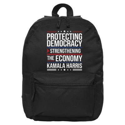 Protecting Democracy Strengthening The Economy Harris 16 in Basic Backpack