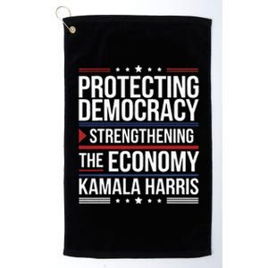 Protecting Democracy Strengthening The Economy Harris Platinum Collection Golf Towel