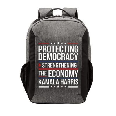 Protecting Democracy Strengthening The Economy Harris Vector Backpack