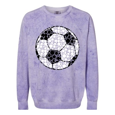 Polka Dots Soccer Ball Colorblast Crewneck Sweatshirt