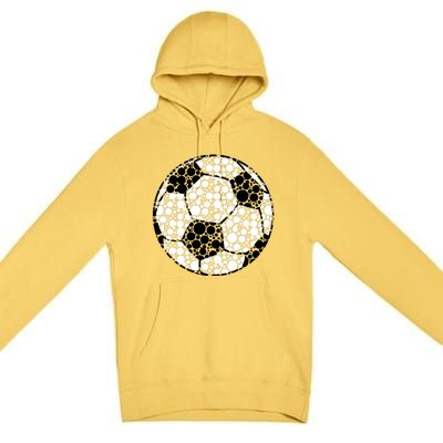 Polka Dots Soccer Ball Premium Pullover Hoodie