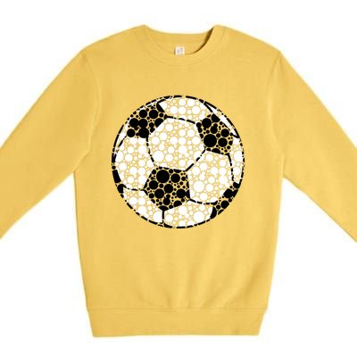 Polka Dots Soccer Ball Premium Crewneck Sweatshirt