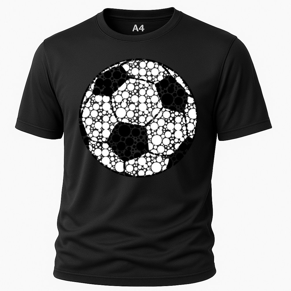 Polka Dots Soccer Ball Cooling Performance Crew T-Shirt