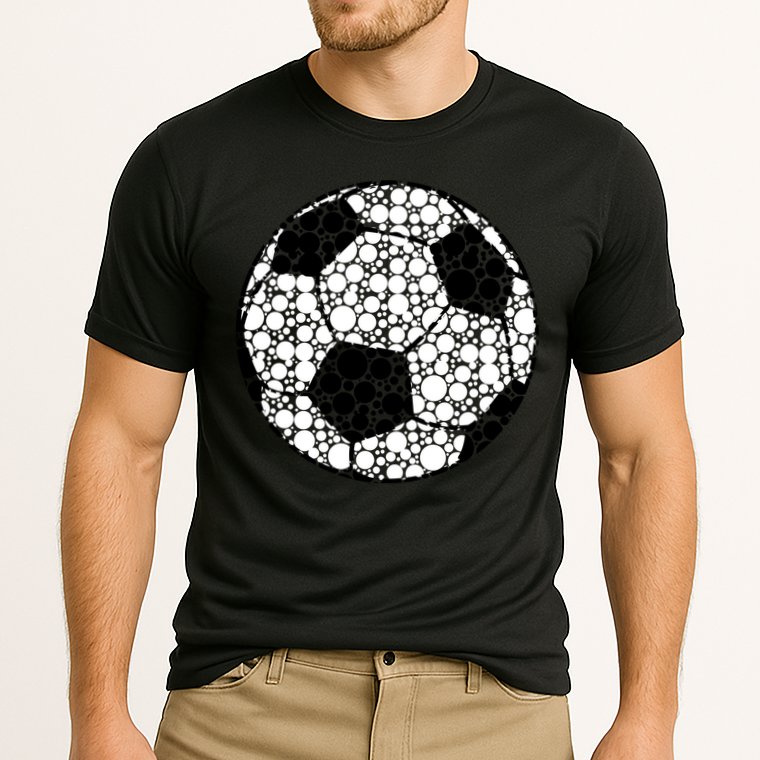 Polka Dots Soccer Ball Cooling Performance Crew T-Shirt
