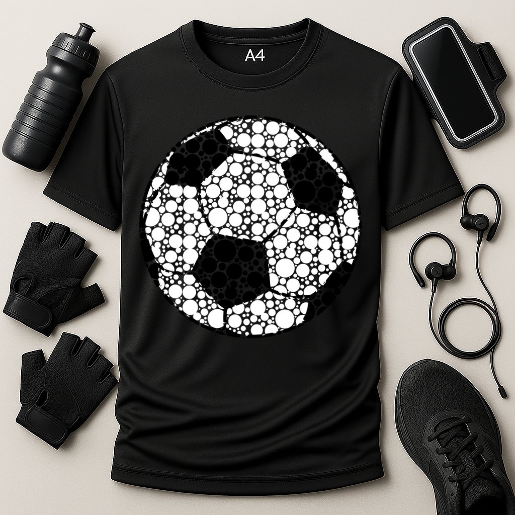 Polka Dots Soccer Ball Cooling Performance Crew T-Shirt