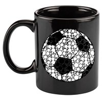 Polka Dots Soccer Ball 11oz C Handle Ceramic Mug