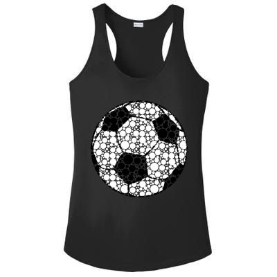 Polka Dots Soccer Ball Ladies PosiCharge Competitor Racerback Tank
