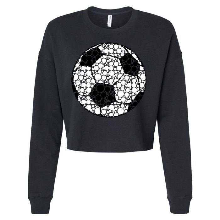 Polka Dots Soccer Ball Cropped Pullover Crew