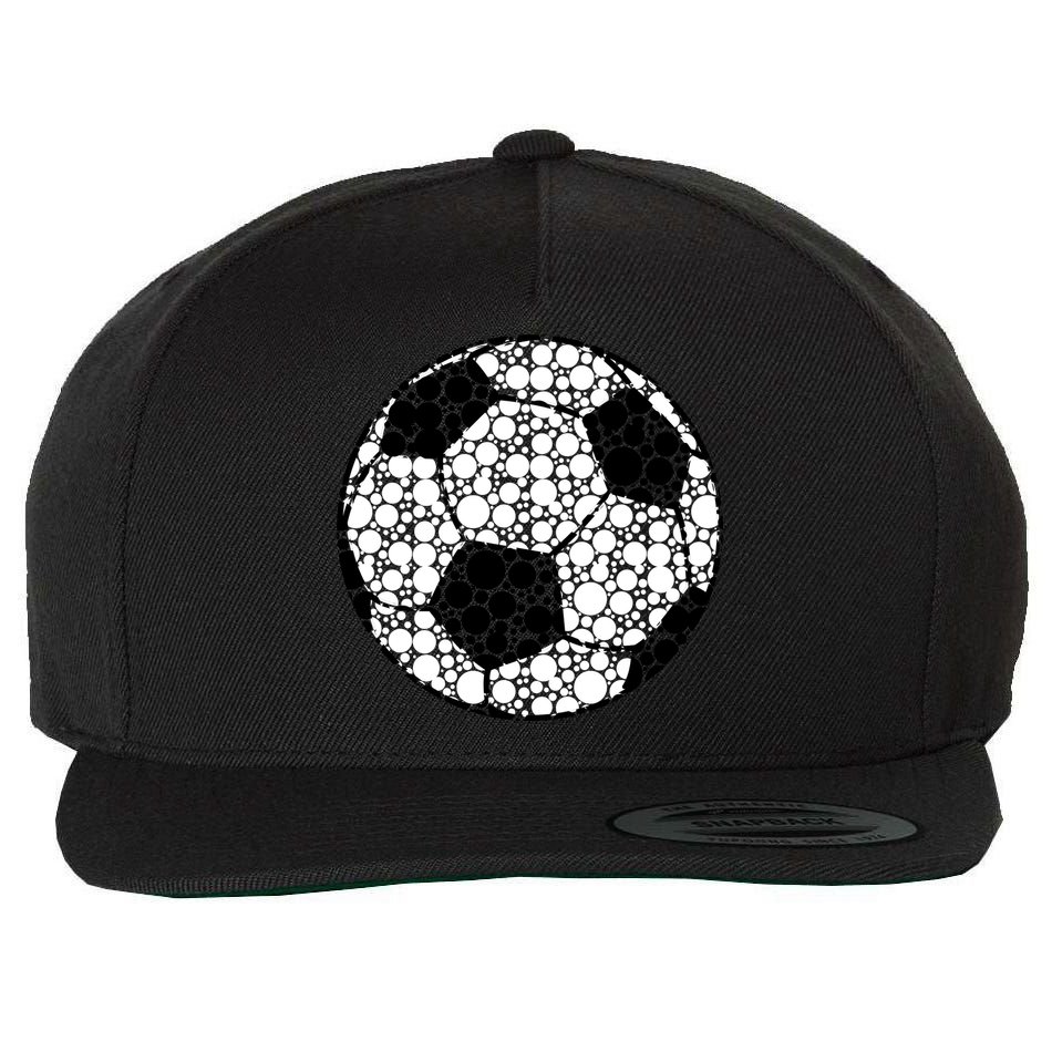 Polka Dots Soccer Ball Wool Snapback Cap