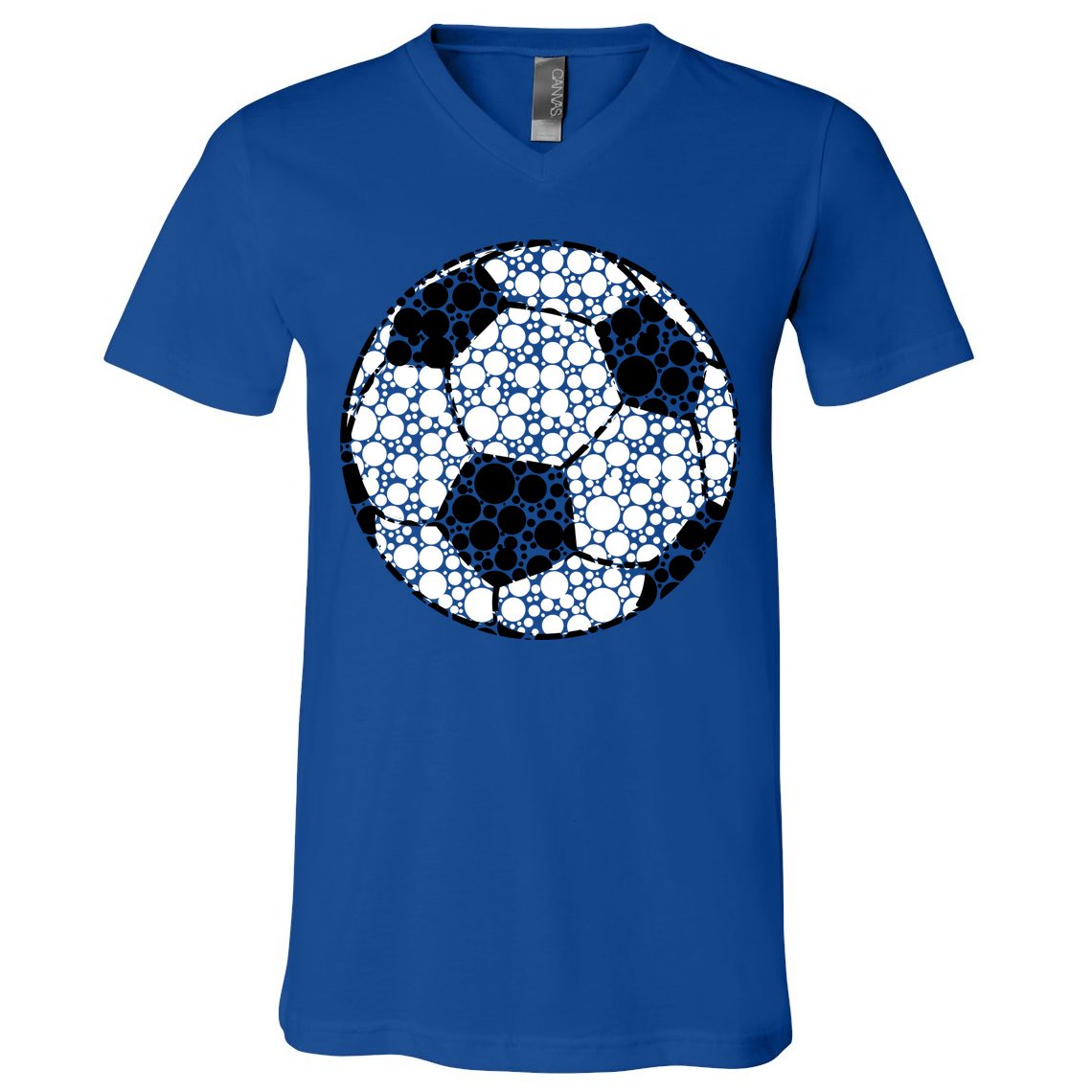 Polka Dots Soccer Ball V-Neck T-Shirt