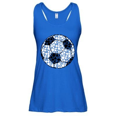 Polka Dots Soccer Ball Ladies Essential Flowy Tank