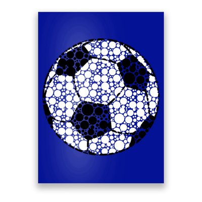 Polka Dots Soccer Ball Poster